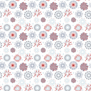 Stars and Stripes Forever Fireworks White by Lori Whitlock
