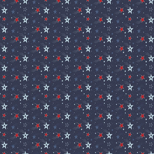 Stars and Stripes Forever Shooting Stars Navy by Lori Whitlock
