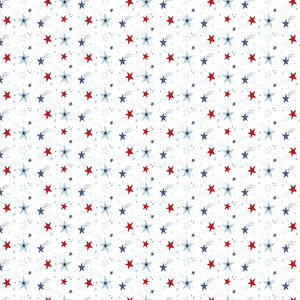 Stars and Stripes Forever Shooting Stars White by Lori Whitlock