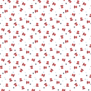Stars and Stripes Forever Hats White by Lori Whitlock