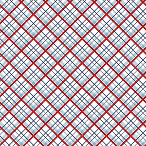 Stars and Stripes Forever Plaid White by Lori Whitlock