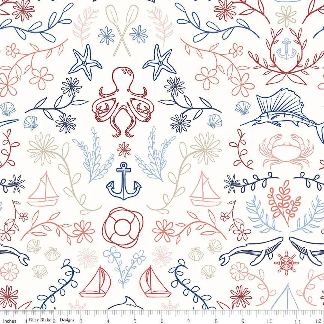 Yacht Club Main White by Amanda Niederhauser