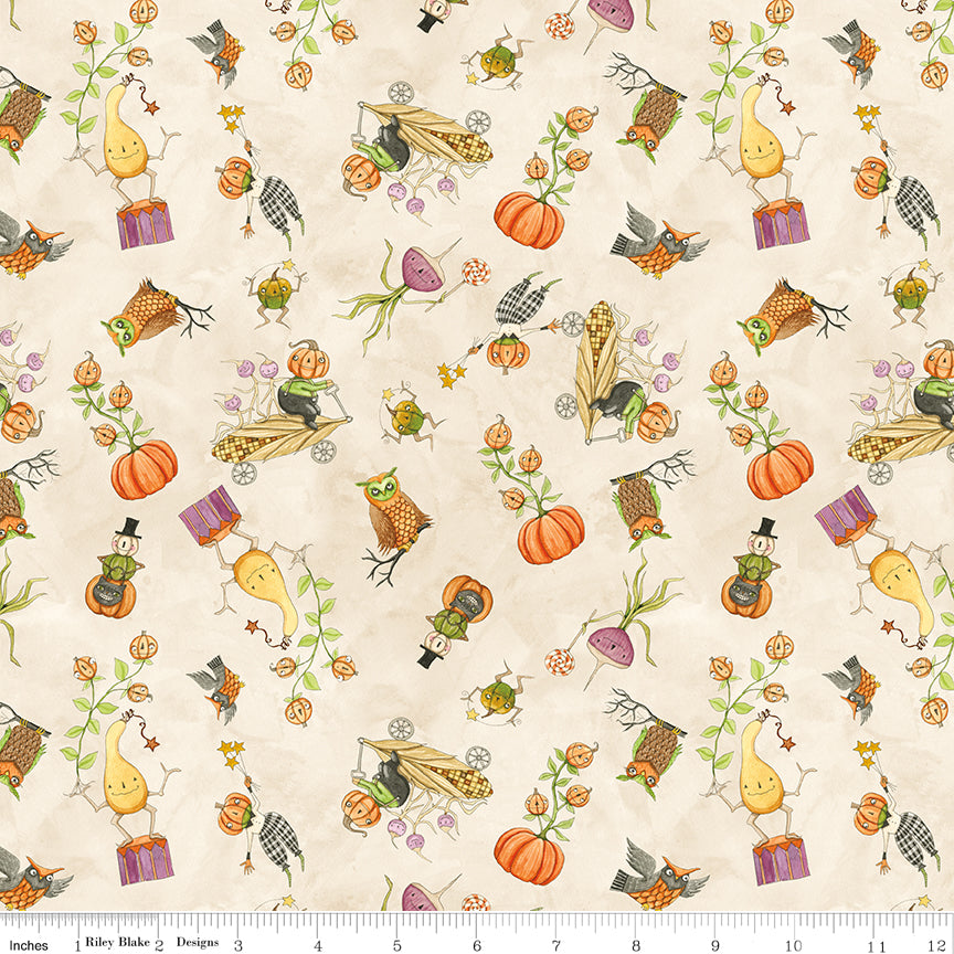 Ghoul Friends - Gourds Toss Cream by Teresa Kogut