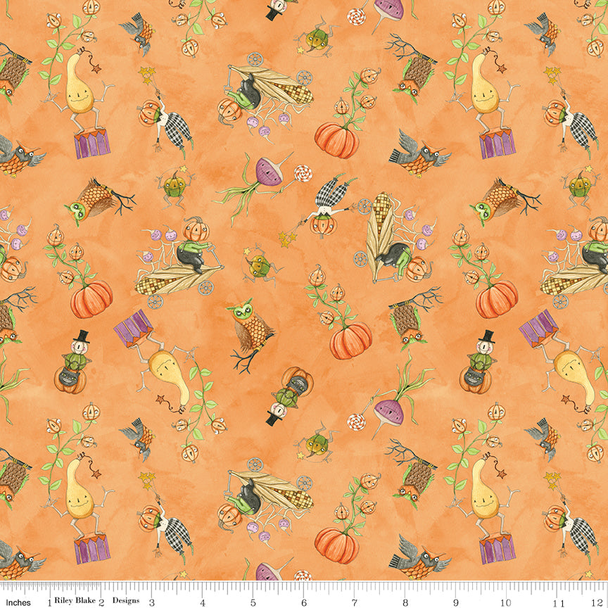 Ghoul Friends - Gourds Toss Orange by Teresa Kogut