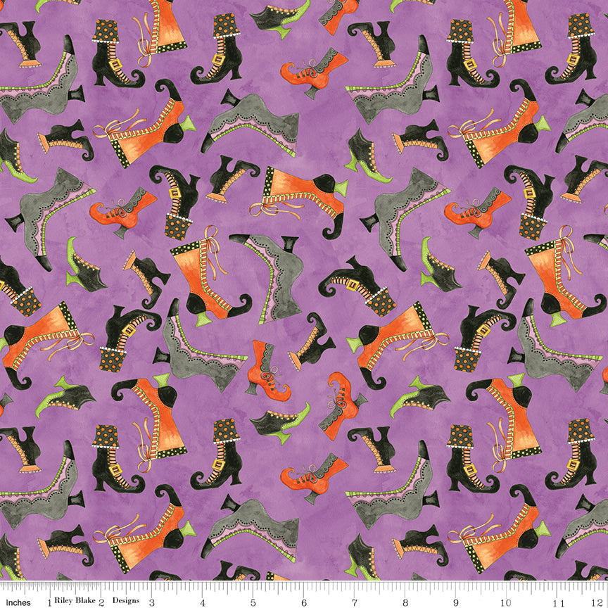 Ghoul Friends - Boots Toss Purple by Teresa Kogut