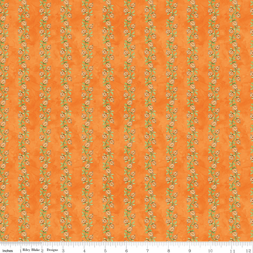 Ghoul Friends - Pumpkin Vine Orange by Teresa Kogut