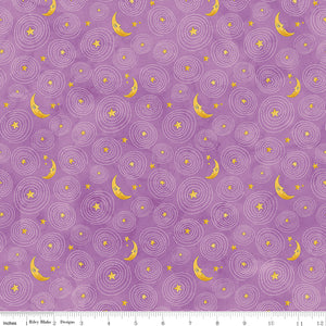 Ghoul Friends - Stars and Moon Purple by Teresa Kogut