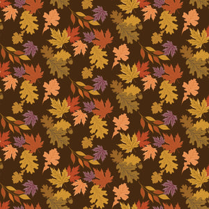 The Awe of Autumn Leaves Brown by Sandy Gervais