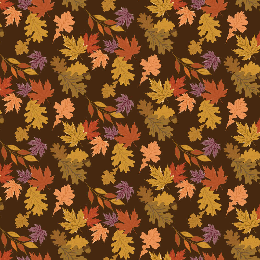 The Awe of Autumn Leaves Brown by Sandy Gervais