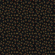Naughty or Nice Holly Berries Black by Teresa Kogut