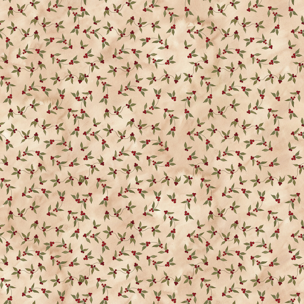Naughty or Nice Holly Berries Parchment by Teresa Kogut