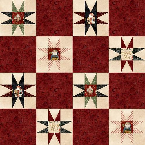 COMING SOON - Naughty or Nice Cheater Print Red by Teresa Kogut