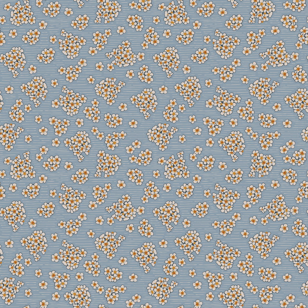 Honey Locust Hydrangeas Sky by Amber Johnson