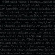 Classic Christmas History of the Tree Text Black by J. Wecker Frisch