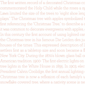 Classic Christmas History of the Tree Text Red by J. Wecker Frisch