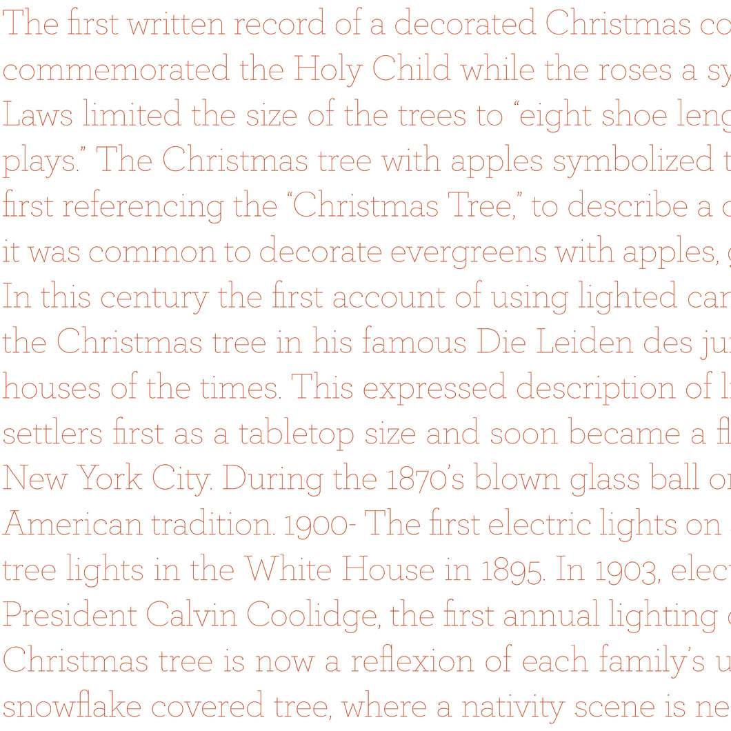 Classic Christmas History of the Tree Text Red by J. Wecker Frisch