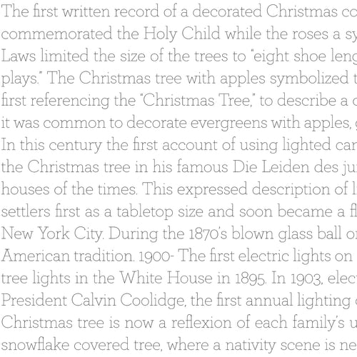 Classic Christmas History of the Tree Text White by J. Wecker Frisch