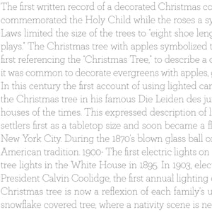 Classic Christmas History of the Tree Text White by J. Wecker Frisch