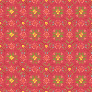 First Blooms Medallions Berry by Heather Peterson