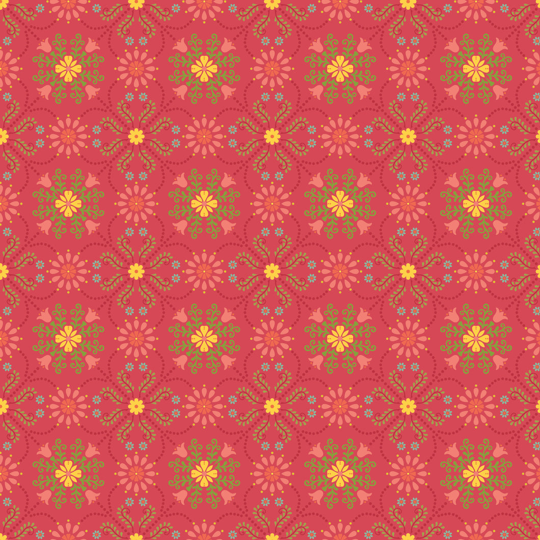 First Blooms Medallions Berry by Heather Peterson