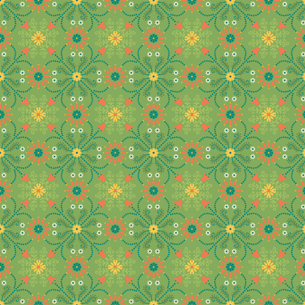 First Blooms Medallions Key Lime by Heather Peterson