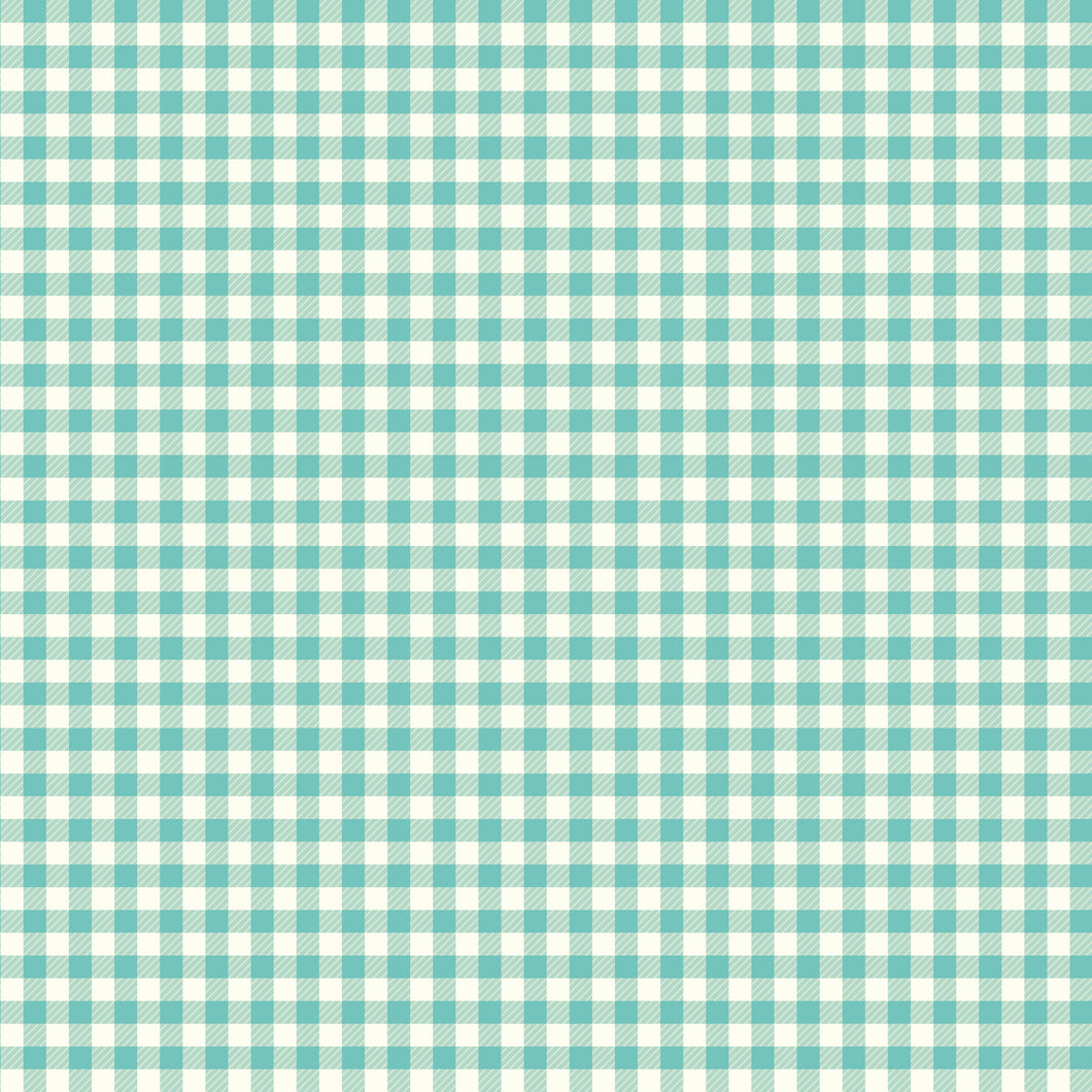 First Blooms Gingham Glacier by Heather Peterson