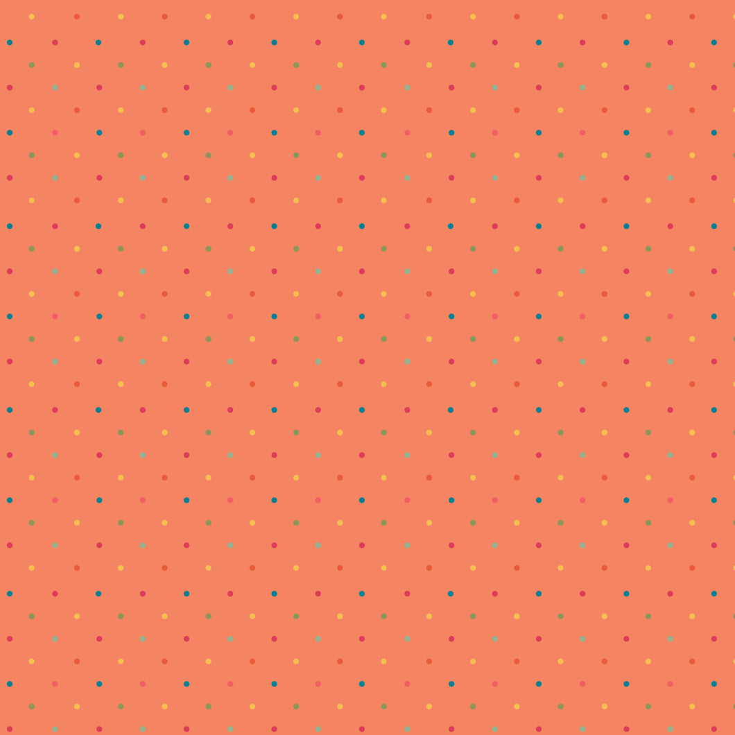 Fisrt Blooms Dots Orange by Heather Peterson