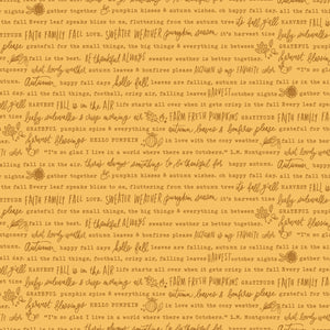 Happy Fall Days Autumn Words Gold by Kelsey Carlson