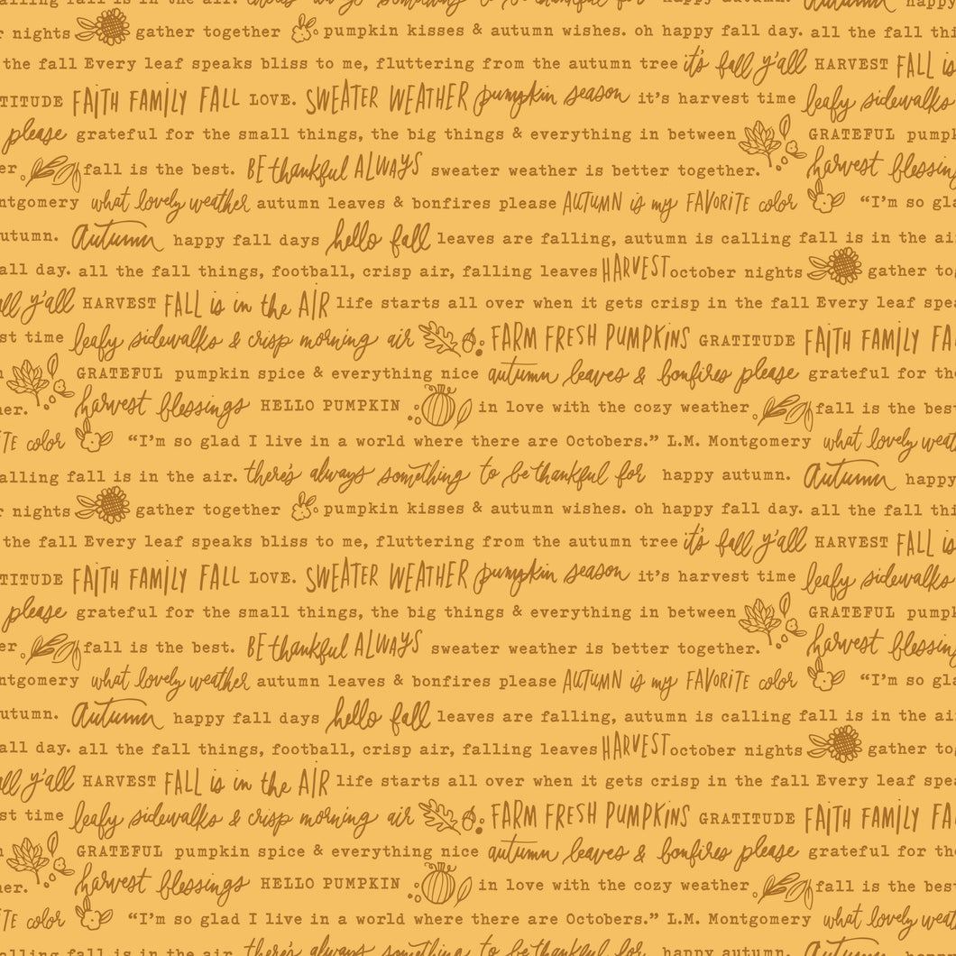 Happy Fall Days Autumn Words Gold by Kelsey Carlson