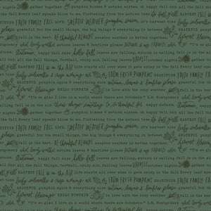 Happy Fall Days Autumn Words Green by Kelsey Carlson
