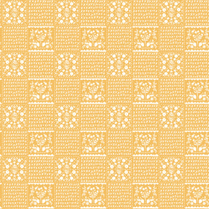 Happy Fall Days Vintage Squares Gold by Kelsey Carlson