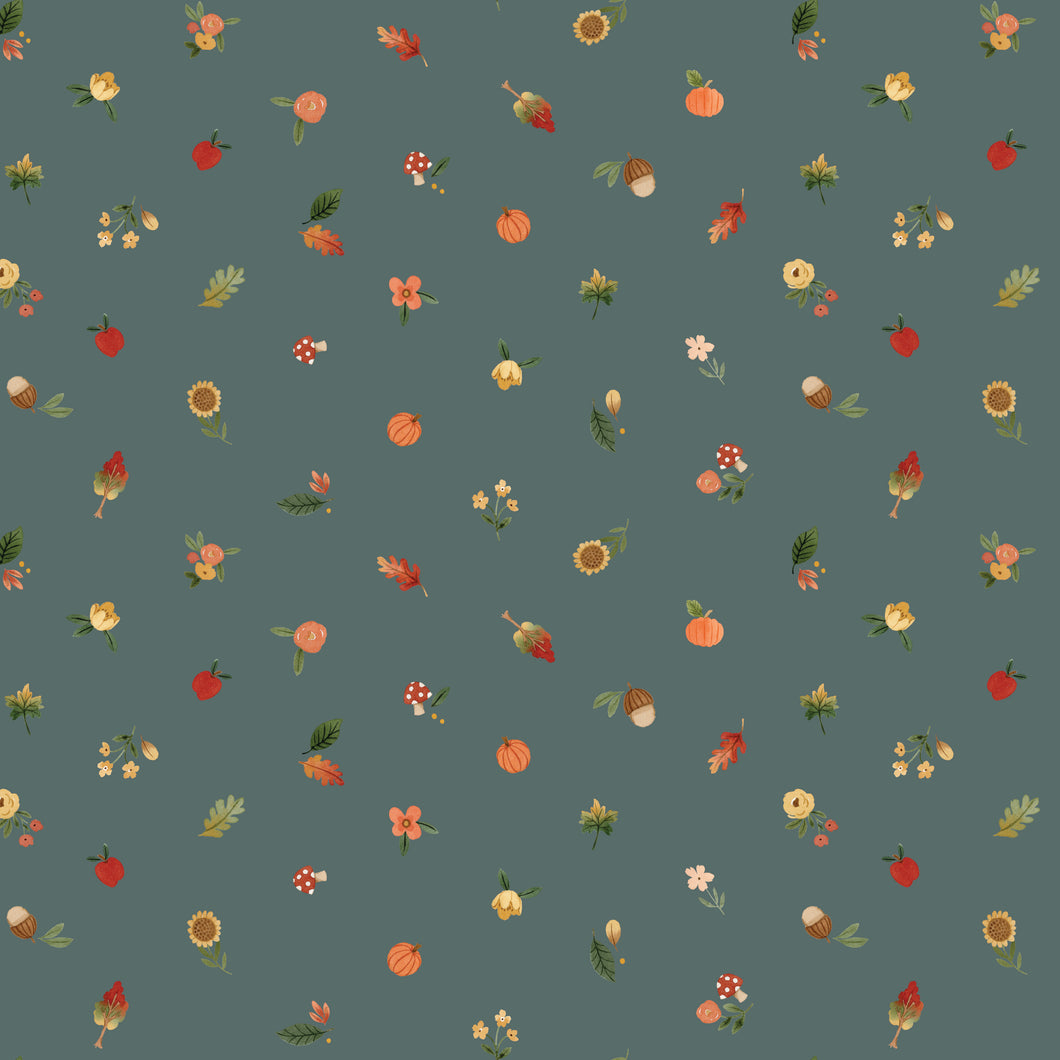 Happy Fall Days Fall Things Teal by Kelsey Carlson
