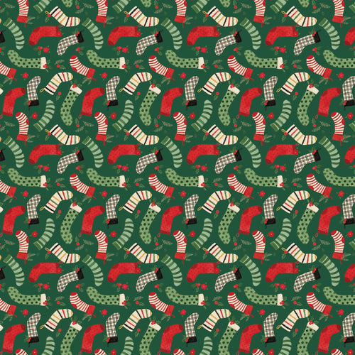 COMING SOON - Charming Christmas Stockings Green by Kelsey Carlson