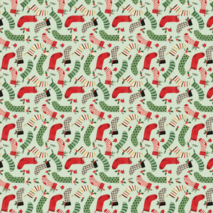 Charming Christmas Stockings Mint by Kelsey Carlson