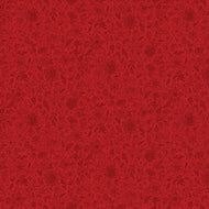 Charming Christmas Floral Outline Red by Kelsey Carlson