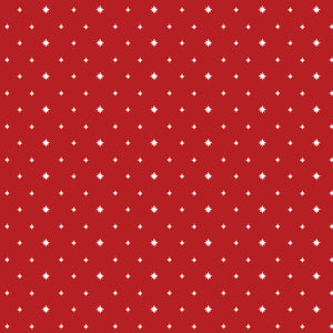 Charming Christmas Stars Red by Kelsey Carlson