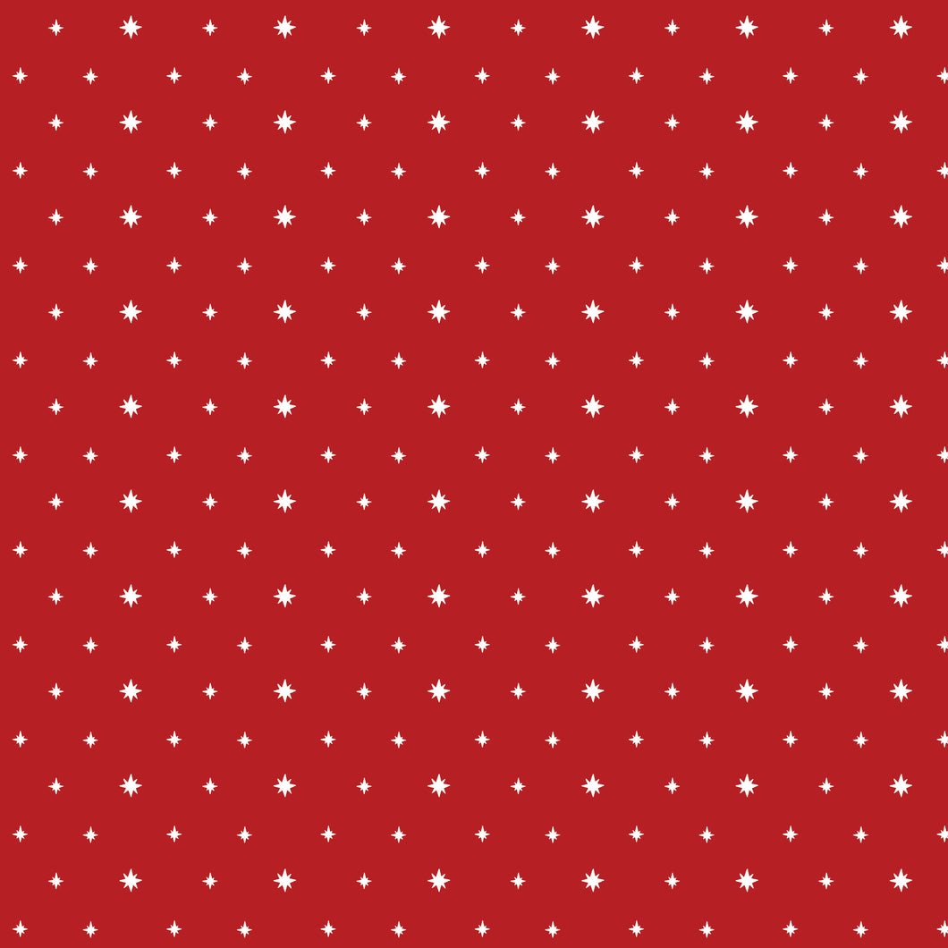 Charming Christmas Stars Red by Kelsey Carlson