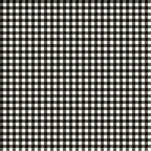 Charming Christmas Gingham Black by Kelsey Carlson