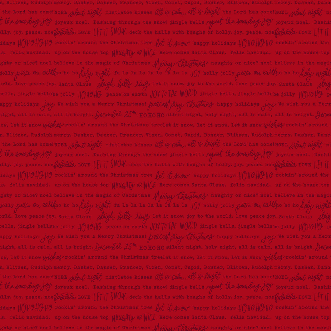 Charming Christmas Words Red by Kelsey Carlson