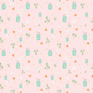 Summer Skies and Fireflies Fireflies Pink by Gracey Larson