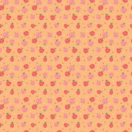 Summer Skies and Fireflies Raspberries Orange by Gracey Larson