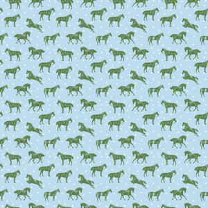 Bluegrass Charm Horses Mist by Melissa Mortenson
