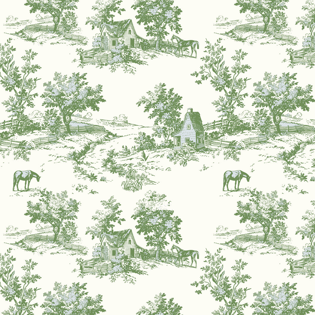 Bluegrass Charm Toile Green by Melissa Mortenson