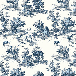 Bluegrass Charm Toile Navy by Melissa Mortenson