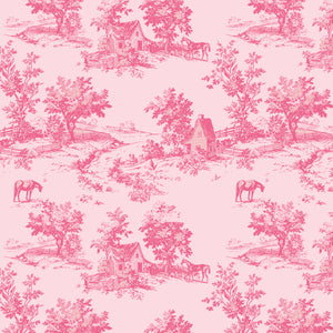 Bluegrass Charm Toile Pink by Melissa Mortenson