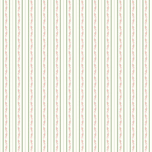 Bluegrass Charm Floral Stripe Green by Melissa Mortenson
