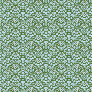 Bluegrass Charm Damask Green by Melissa Mortenson