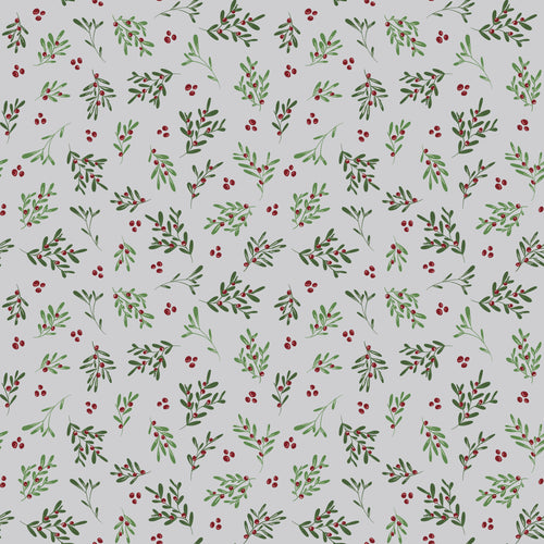 Mistletoe and Holly Mistletoe Silver by Beverly McCullough