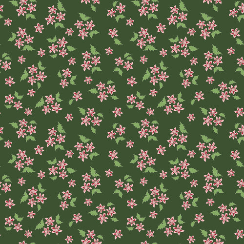 Mistletoe and Holly Floral Forest by Beverly McCullough
