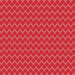 Mistletoe and Holly Candy Canes Red by Bverly McCullough